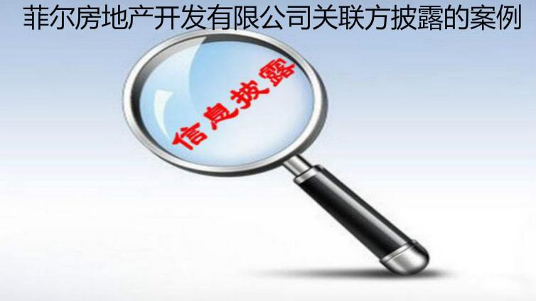 菲爾房地產(chǎn)開發(fā)有限公司關聯(lián)方披露的案例
